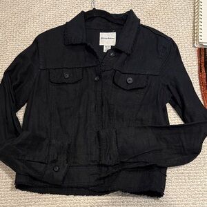Tommy Bahama Black 100% Linen Jacket